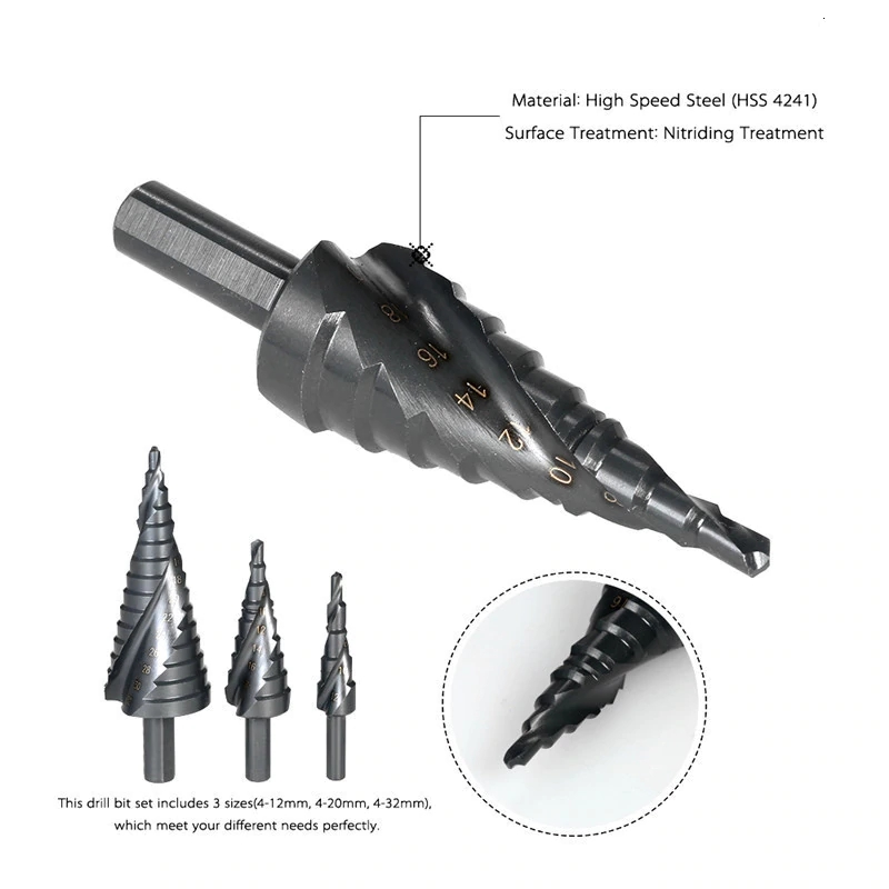 HSS High Speed Steel Cobalt Step Stepped Drill Bit High speed steel